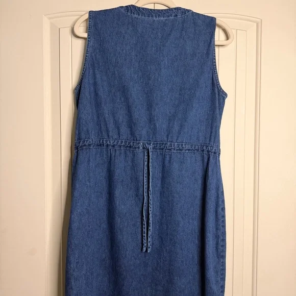 Faded Glory Denim Sleeveless Button-Down Dress - Picture 2 of 7